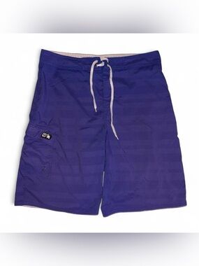 Men's Deep Purple Swim Board Shorts with Side Cargo Pocket